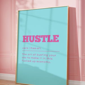 Funny Work From Home Office Wall Art Print Decor, Freelance Girl Boss Poster, Entrepreneur Small Business Office Wall Art Poster Print Decor