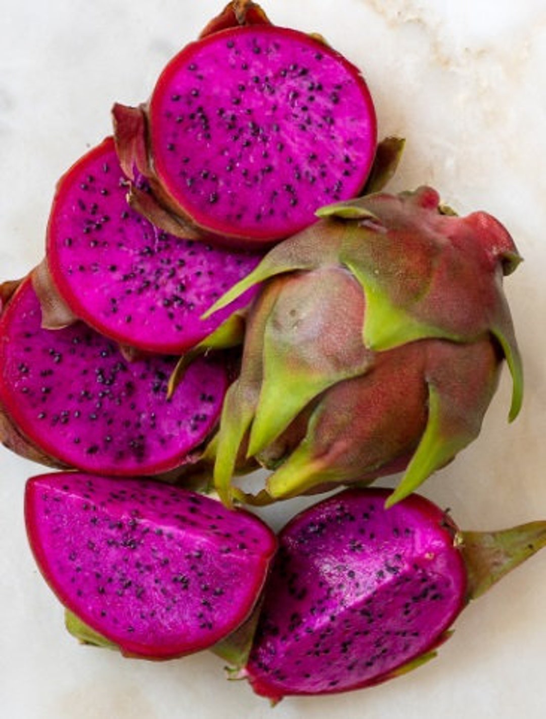 Ruby Red Dragon Fruit Cutting Bight Pink With Kiwi to Etsy