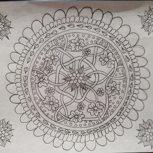 Flowering Mandela Coloring Page