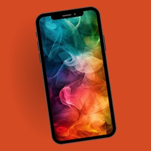 Buntes Abstraktes Design Telefon Hintergrundbild, Lebendige Abstrakte Elemente Telefon Hintergrund, mobiler digitaler Download,