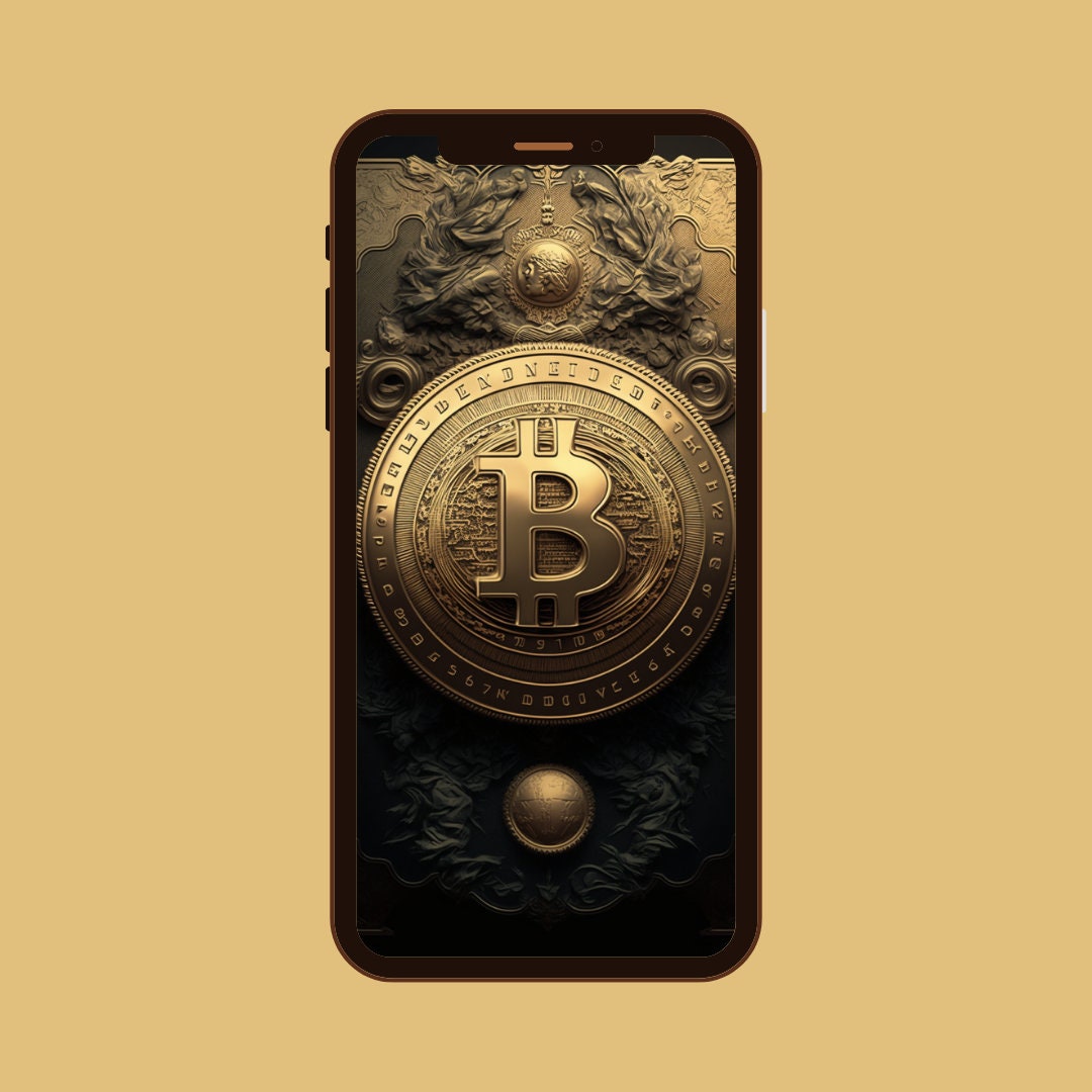 Bitcoin Crypto Phone Wallpaper, Cryptocurrency Blockchain Phone Background,  Mobile Digital Download, - Etsy