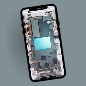 Realistic 3D Electronic Circuit Phone Wallpaper, Technological Phone Background, Mobile Digital Download,