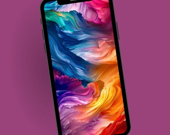 Vivid Color Abstract Phone Wallpaper (Digital Download)
