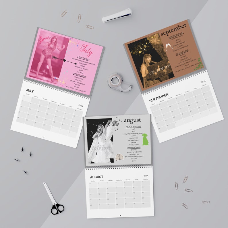 taylor-eras-tour-wall-calendar-2024-taylor-monthly-calendar-etsy