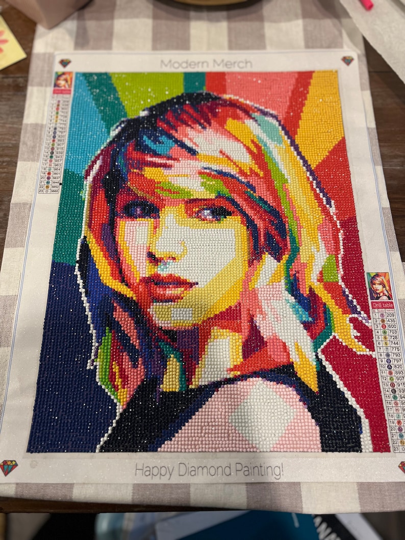 Taylor Swift Diamond Art Painting Completed Diamond Art Eras Etsy
