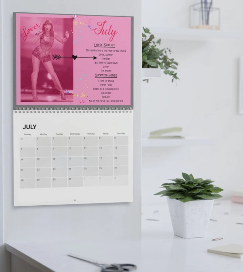 taylor-eras-tour-wall-calendar-2024-taylor-monthly-calendar-etsy