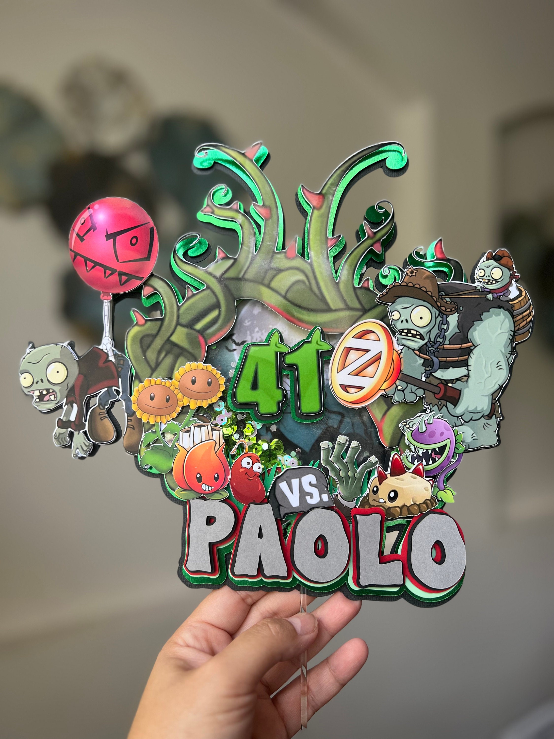 Plants Vs. Zombies Cake Topper Cake Topper Plants Vs - Etsy