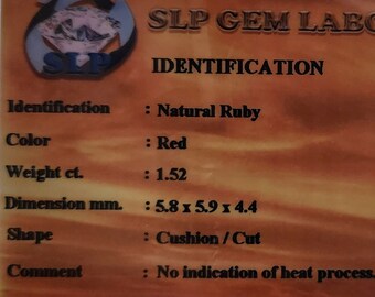 Natural Ruby - No treatment.