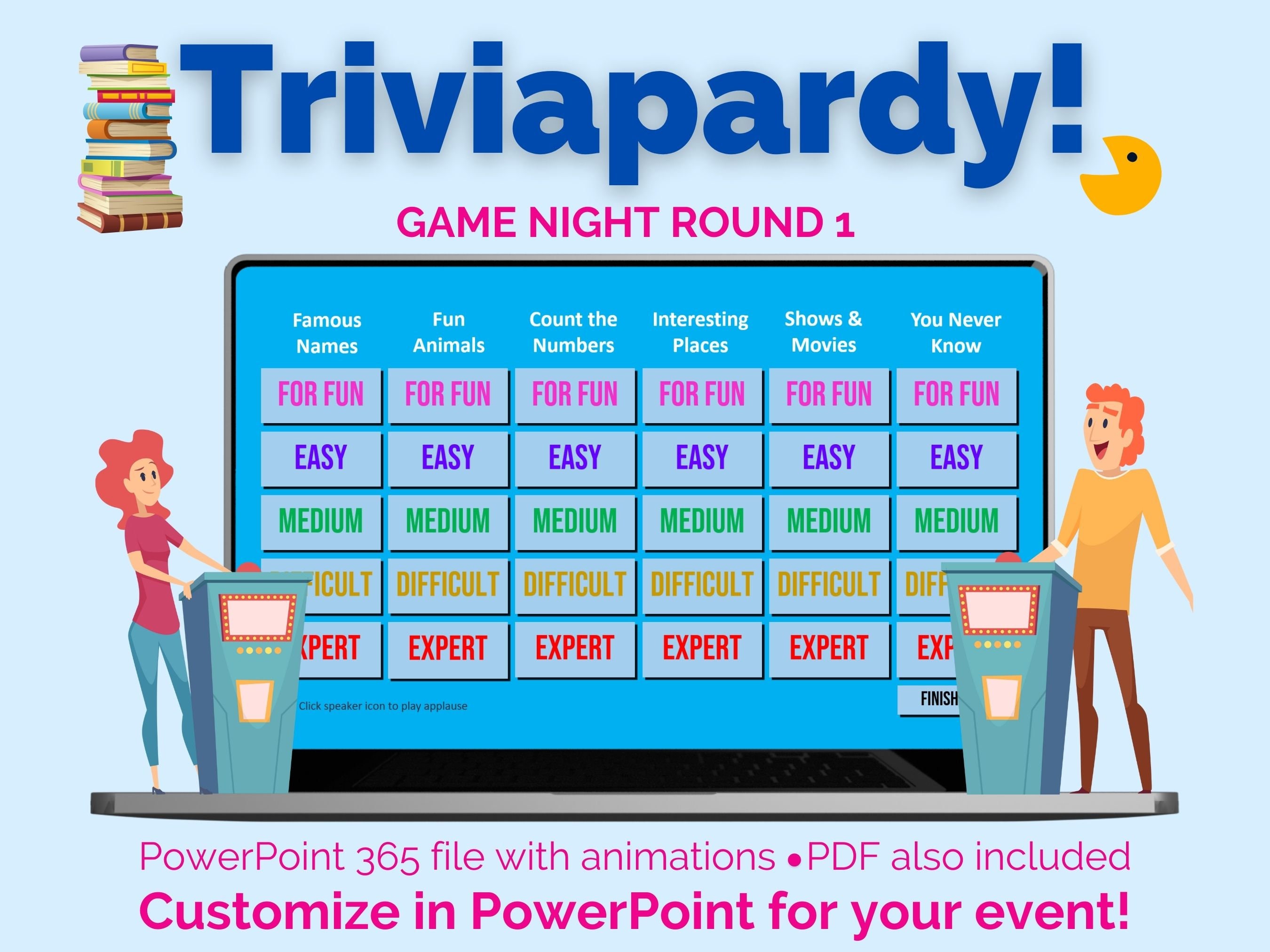 Jeopardylike Game Virtual Party Game Trivia Night Quiz Show Jeopardy