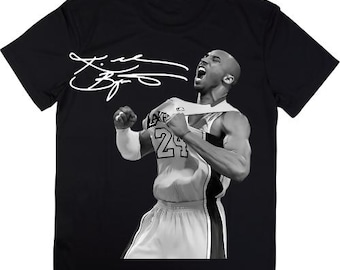 Descarga digital PNG de la firma Kobe Bryant, camisetas gráficas de baloncesto, impresión de transferencia DTF de baloncesto, diseño de camiseta pirata de baloncesto PNG