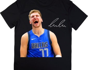 Descarga digital PNG de la firma de Luka Doncic, camisetas gráficas de baloncesto, impresión de transferencia DTF de baloncesto, diseño de camiseta pirata de baloncesto PNG