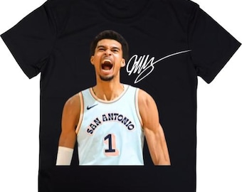 Descarga digital PNG de la firma Victor Wembanyama, camisetas gráficas de baloncesto, impresión de transferencia DTF de baloncesto, diseño de camiseta de baloncesto PNG