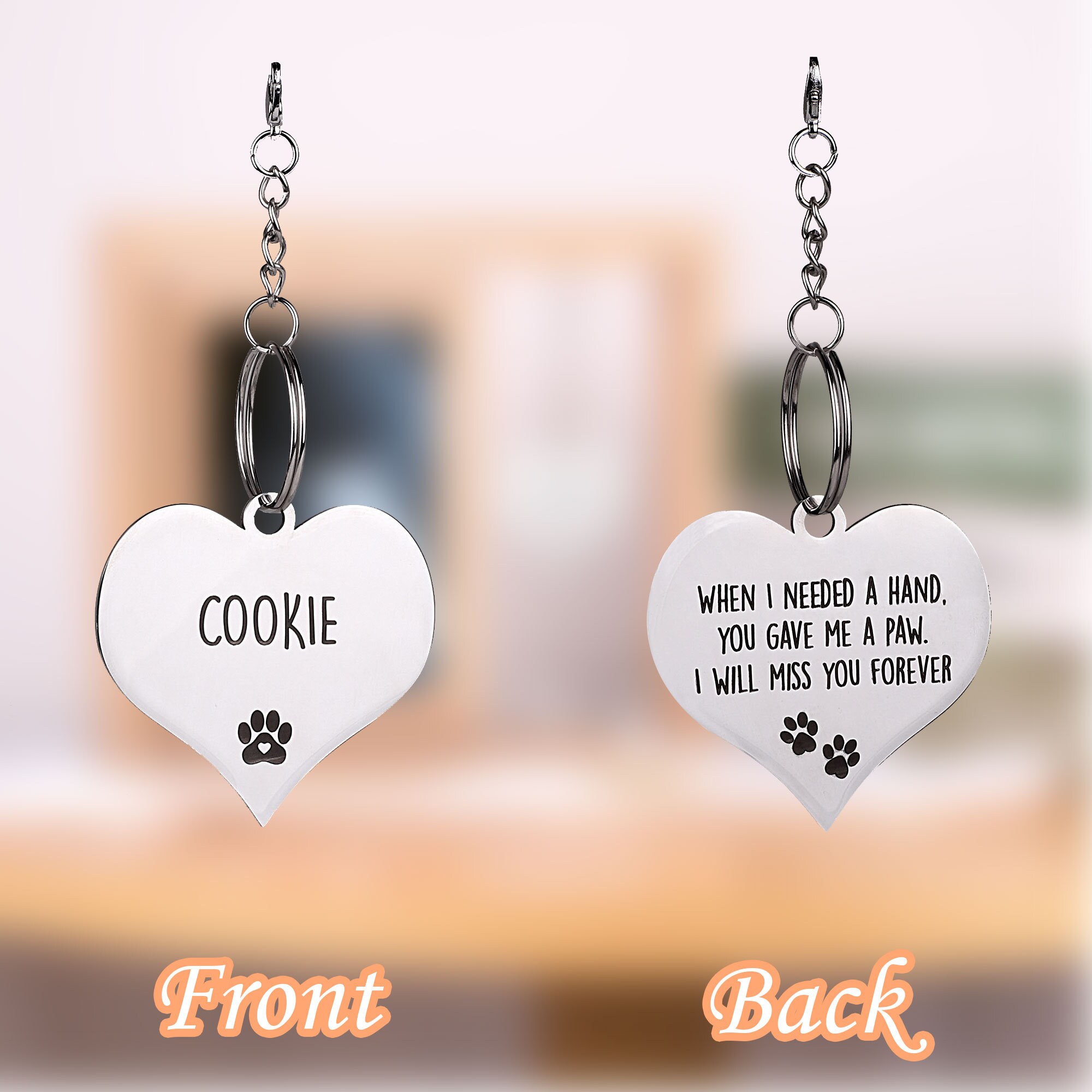 Custom Pet Memorial Photo Frame 4x6, Personalized Dog Cat Picture Frame ...