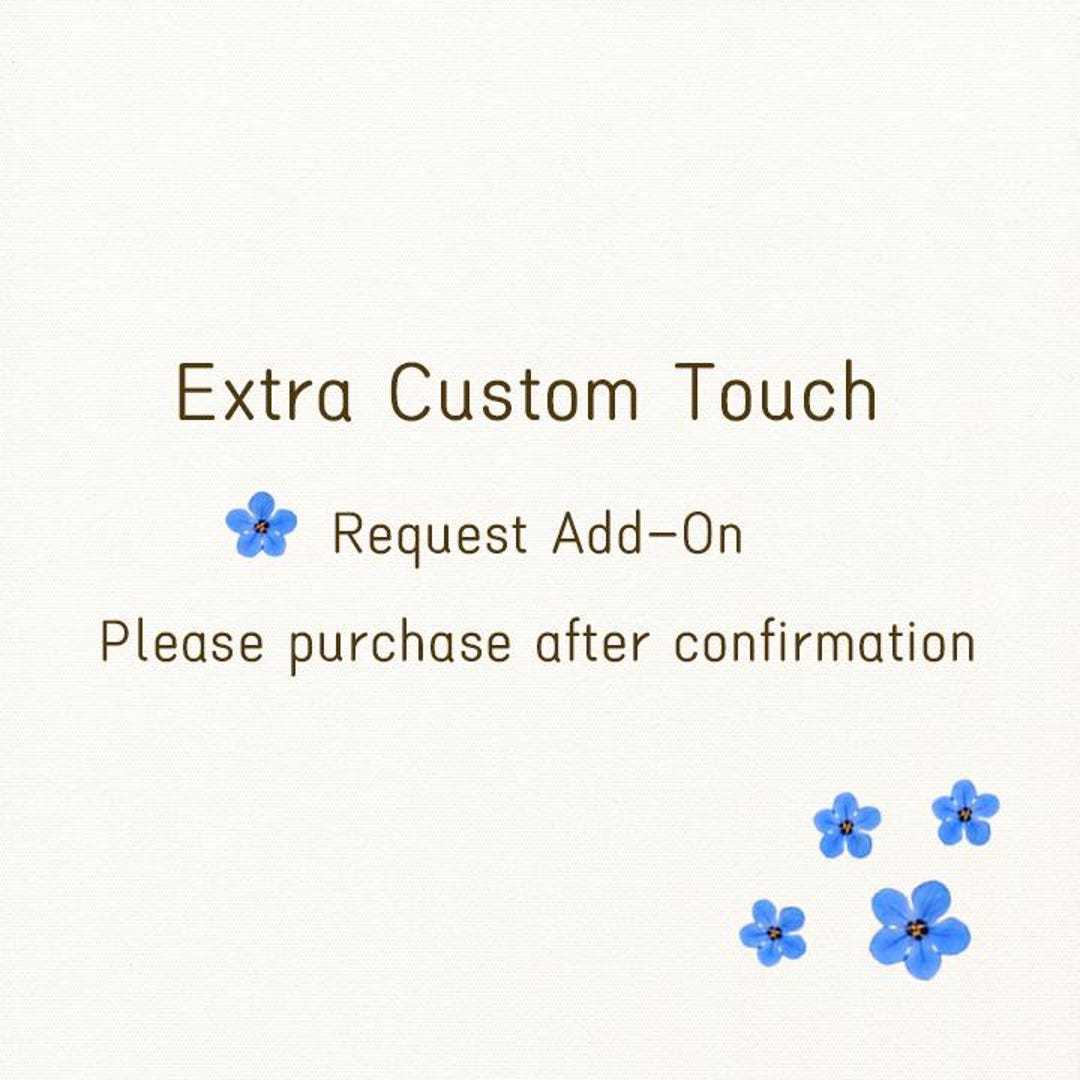 Custom Add-on | Extra Personalization Fee | Additional Upgrade - Etsy