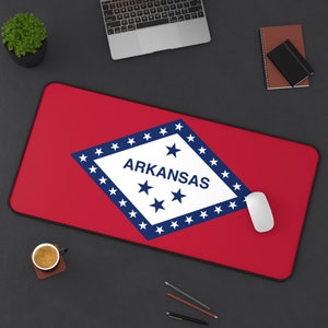Arkansas Flag Desk Mat: XXL Gaming Mousepad, State Pride Decor