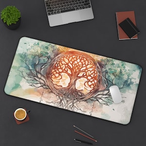 Yggdrasil Tree of Life Desk Mat: Norse Mythology XXL Mousepad