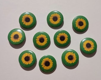 SUNFLOWER / Hidden Disability Awareness / Handmade Pin Badge, Fridge ...