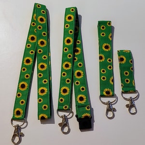 hidden disability sunflower lanyard and wristlets image 1