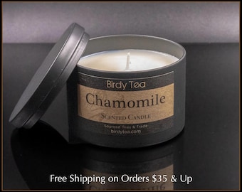 Premium Hand-Poured 6oz Chamomile Essential Oil and Soy Wax Aromatherapy Candle