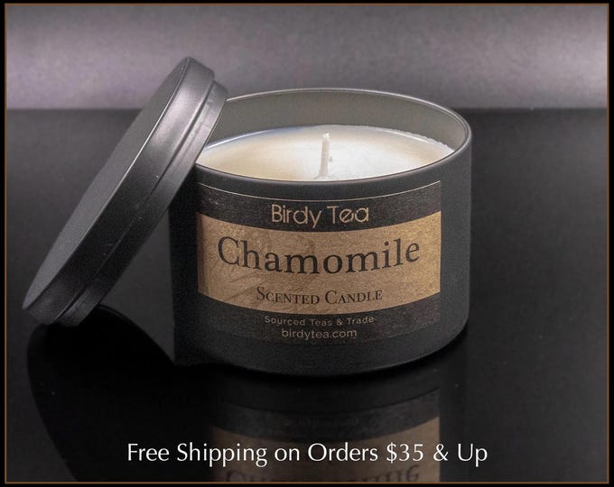 Premium Hand-Poured 6oz Chamomile Essential Oil and Soy Wax Aromatherapy Candle