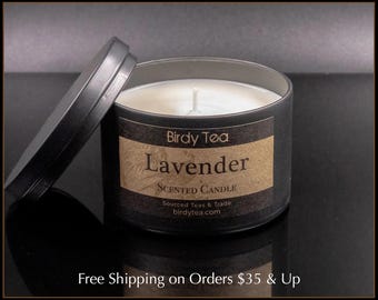 Premium Hand-Poured 6oz Lavender Essential Oil and Soy Wax Aromatherapy Candle