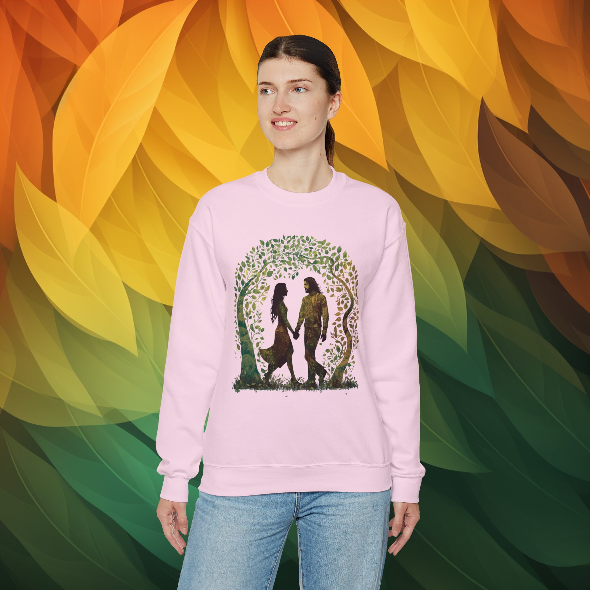 Adam and Eve Sweater Garden of Eden Sweater Male and Female Etsy