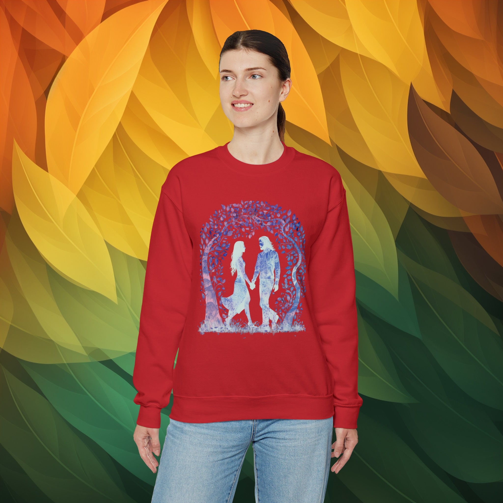 Adam and Eve Sweater Garden of Eden Sweater Male and Female Etsy