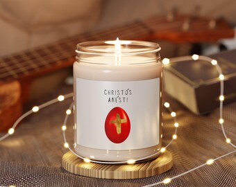 Easter Soy Candle - Christos Anesti | Aromatherapy, Relaxing Gift, Home Decor, Easter Celebration