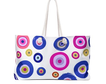 Evil Eye Print Weekender Bag / Beach Bag