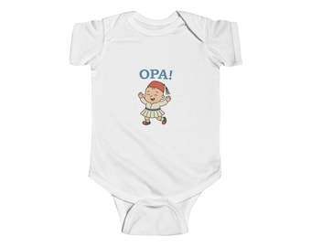Greek Baby "Opa" Infant Bodysuit, Evzone Onesie