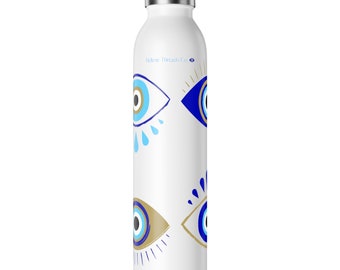 Evil Eye Printed Slim Water Bottle