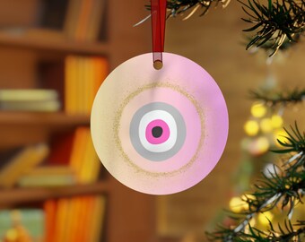 Metal Ornaments, Evil Eye Ornament, Wall Hanging Decor,  Protection Charm, Boho Home Accent