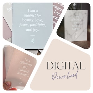 Affirmationskarten | Göttliche Weibliche Schönheit & Göttin Affirmationen | 23 Digitale Download Karten für Empowerment, Self Love, Inspiration