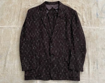 Vintage 1950s Brown Wool Atomic Fleck Sport Jacket