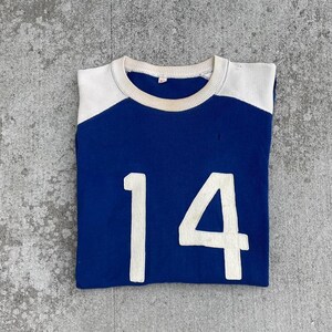 50s powers vintage rayon football tshirt