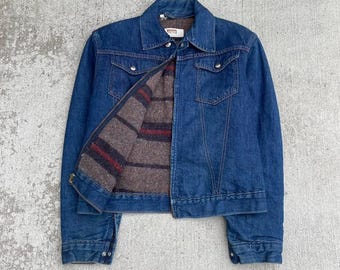 Vintage 70s Montgomery Ward Denim Jacket With Blanket Lining - Etsy