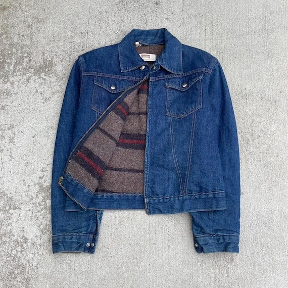 Vintage 1960s Montgomery Ward 101 Blanket Lined Denim Jacket Vintage 1960s Montgomery Ward 101 Blanket Lined Denim Jacket