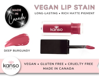 VEGAN LIP STAIN | Mauve Pink Lip Color | Cruelty Free Cosmetics | Vegan Mauve Lipstick | Gluten Free Vegan Makeup | Made In Canada Cosmetics