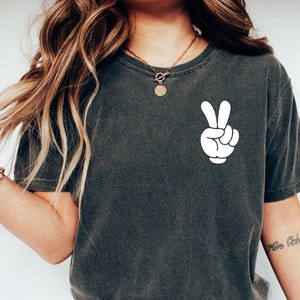 Disney Pocket Size Peace Sign Shirt, Disneyworld shirts,Peace Mickey Shirt,Matching Disney Pals Shirts,Disneyland shirt, retro disney shirt