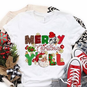 Merry Christmas Y&#39;All Santa Shirt, Christmas Shirt, Christmas Family Shirt, Santa Shirt, Christmas Gift, Holiday Gift, Christmas Santa Shirt