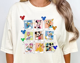 Comfort Colors® Vintage Disney Mickey Polaroid Shirt, Mickey and Friends Shirt, Disneyland Shirt, Disneyworld Shirt, Disney Family Shirts