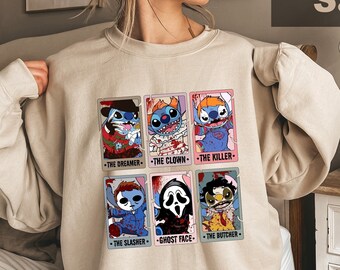 Stitch Halloween Sweatshirt, Disney Horror Movie Shirt, Trick Or Treat, Disney Stitch Halloween Shirt, Halloween 2025 Shirt, Disney Trip Tee