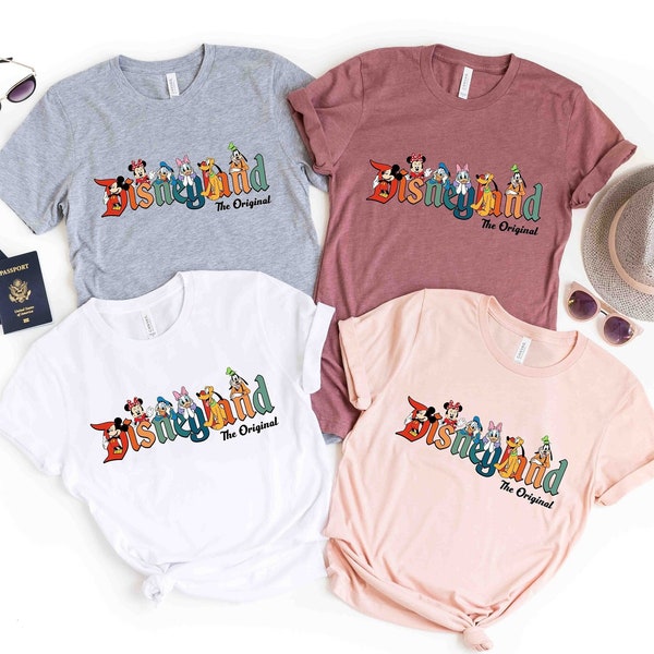 Disneyland The Original Mickey And Friends T-shirt, Disney Trip Family Shirt, Vintage Disneyland Shirt, Disneyworld Minnie Donald Pluto Tee