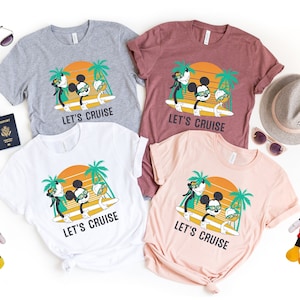 Disney Let's Cruise Shirt, Colorful Let's Cruise Shirt, Disneyland Shirt, Let's Cruise Tees, Disney Cruise Shirts, Disneyworld Shirt zdjęcie 1