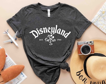 Vintage Disneyland Est 1955 T-Shirt, Disneyland Family Shirts, Disney Trip Shirt, Disneyland Shirt, Disney Vacation Shirts, Retro Disney Tee