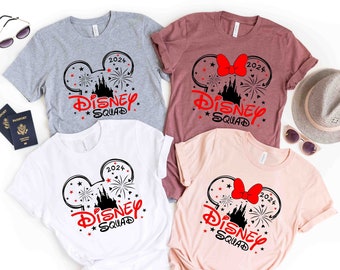 Disney Squad 2024 Mickey Minnie T-Shirt, Disney Squad Shirt, Disney Family Vacation Shirt, Disney 2024 Trip, Disney Group Shirts, Disney Tee