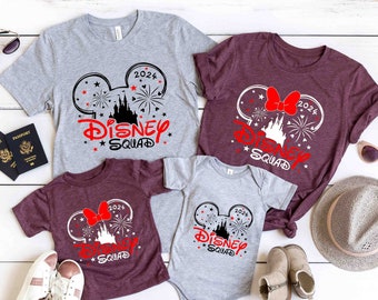 Disney Squad 2024 Mickey Minnie T-Shirt, Disney Squad Shirt, Disney Family Vacation Shirt, Disney 2024 Trip, Disney Group Shirts, Disney Tee