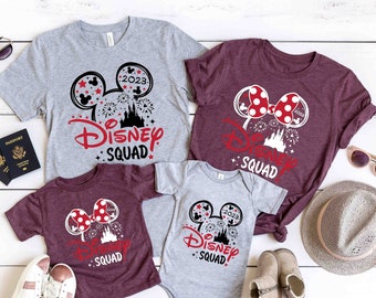 Disney Squad 2024 Mickey Minnie T-Shirt, Disney Squad Shirt, Disney Family Vacation Shirt, Disney 2024 Trip, Disney Group Shirts, Disney Tee