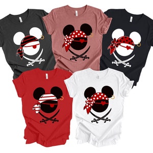 Custom Disney Pirates Family Shirts, Disney Pirates of Caribbean Shirt, Pirate Tshirt, Pirate's Life, Mickey and Minnie Disney Cruise Shirt