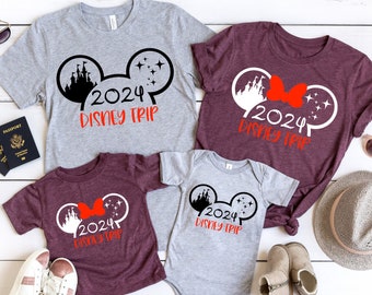 Disney Trip 2024 T-shirt, Disney Matching Shirt, Disney Trip Shirt, Disneyland Shirt, Mickey Mouse, Minnie Mouse, Disney Vacation Shirt